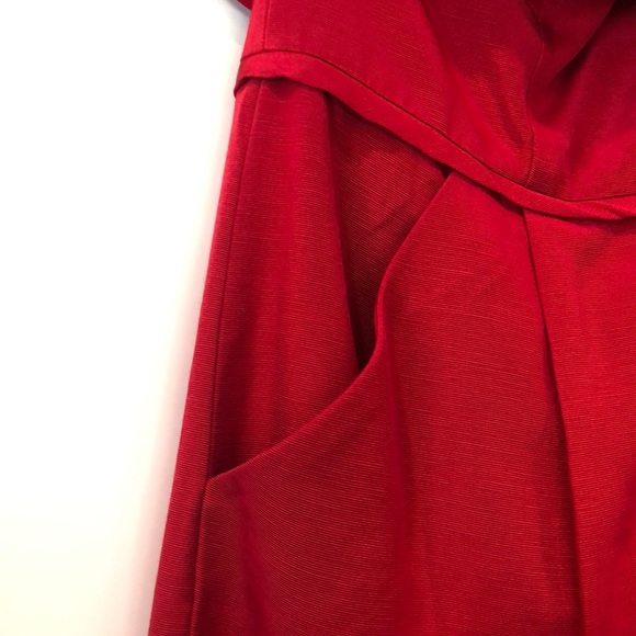 SHOSHANNA Red One Shoulder Dress - Picture 5 of 7